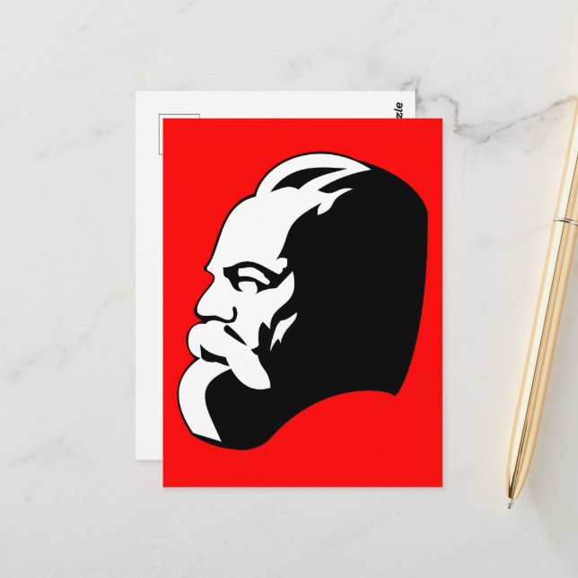Postal Karl Marx, Comunismo, Socialismo, Unión Soviética (Anverso/Reverso In Situ)