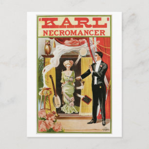 Postal Karl ~ Necromancer Magicie Vintage Magic Act