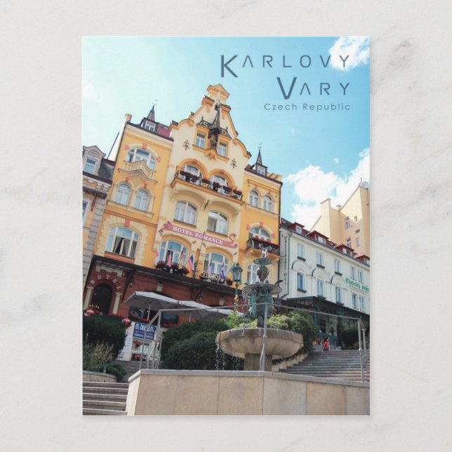 Postal Karlovy Vary, foto checa (Anverso)