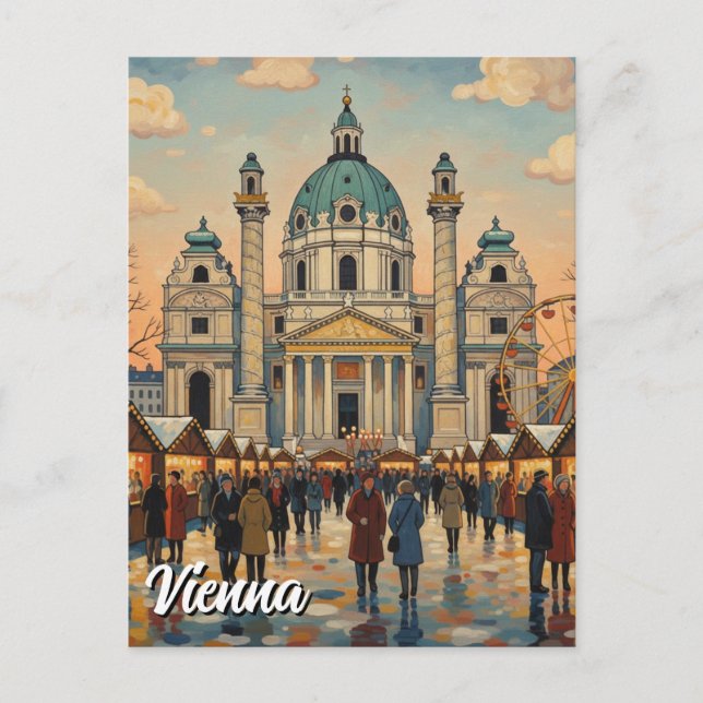 Postal Karlskirche Karlsplatz Vienna Austria Travel (Anverso)