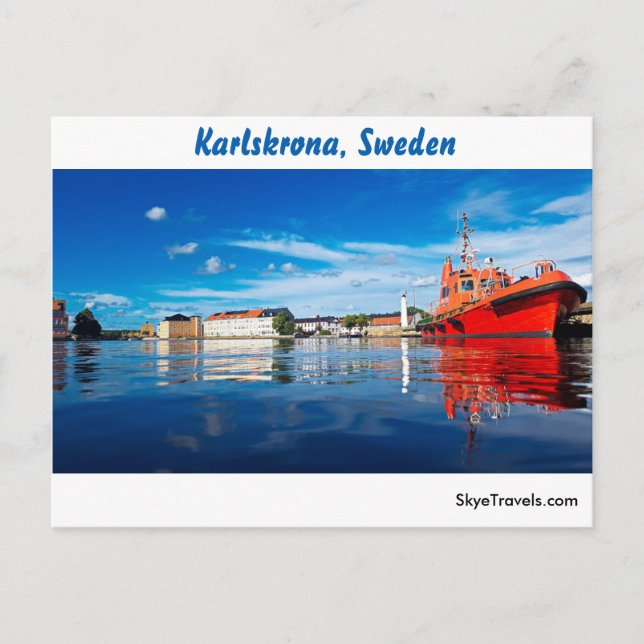Postal Karlskrona (Suecia) (Anverso)