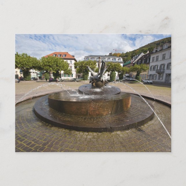 Postal Karlsplatz (plaza de Karl), casco antiguo Heidelbe (Anverso)