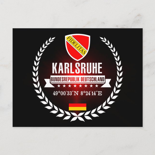 Postal Karlsruhe (Anverso)