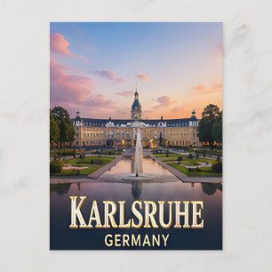 Postal ✈️ Karlsruhe Alemania Regalo de viaje 🏛️