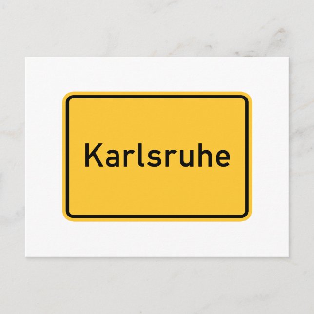 Postal Karlsruhe, Rótulo vial de Alemania (Anverso)