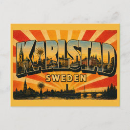 Postal Karlstad Suecia Arte y Naturaleza