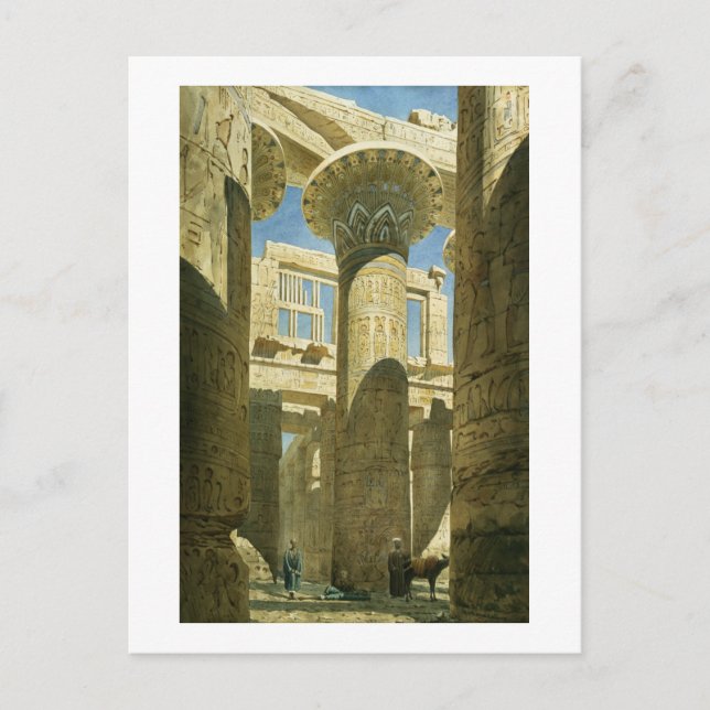 Postal Karnak, c.1866 (p/c sobre el papel) (Anverso)
