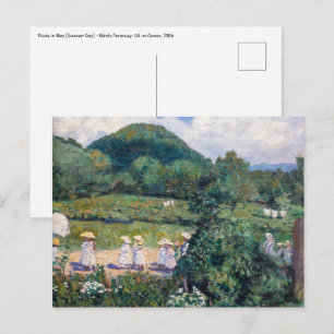 Postal Károly Ferenczy - Picnic en mayo (Día de verano)