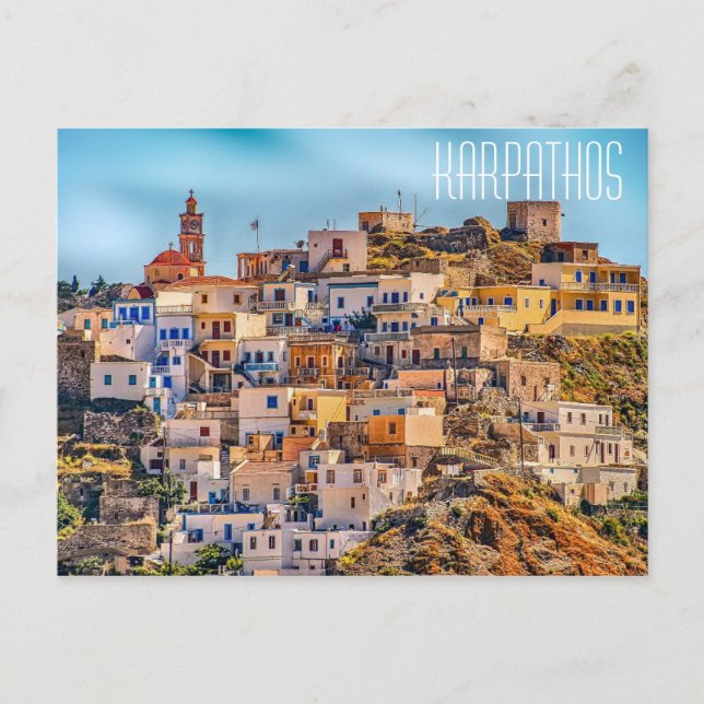 Postal Karpathos Grecia (Anverso)