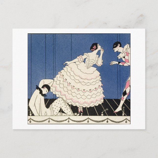 Postal Karsavina, 1914 (huella de pochoo) (Anverso)