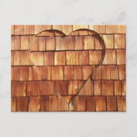 Karte Holz Herz