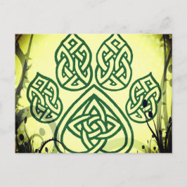 Postal Karte, keltischer Knoten, Pfote, Hund