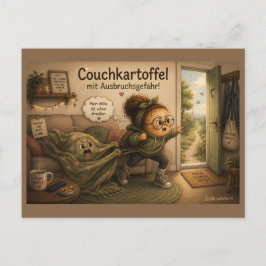 Postal Kartöffelchen im Wohnzimmer – Postkarte