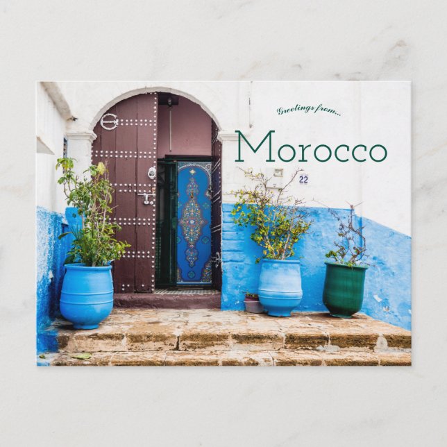 Postal Kasbah de los Oudayas en Rabat Marruecos (Anverso)