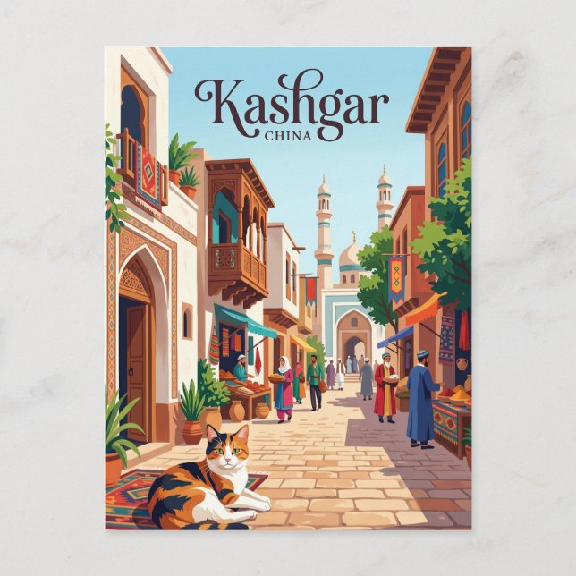 Postal Kashgar China (Anverso)