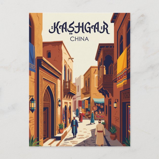 Postal Kashgar Ciudad Antigua China (Anverso)