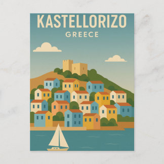Postal Kastellorizo Grecia Vibrante minimalista