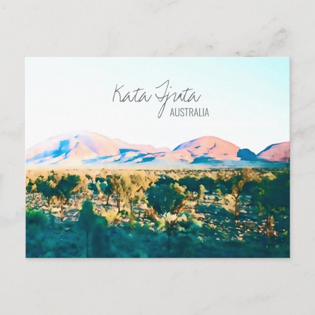 Postal Kata Tjuta El viaje a las Olgas Central Australia (Anverso)