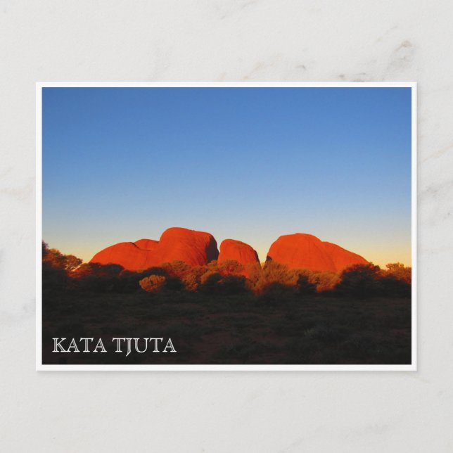 Postal kata tjuta sunset (Anverso)