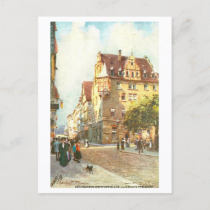 Postal Katchenhaus antiguo y Kaiserstrasse en Heilbronn