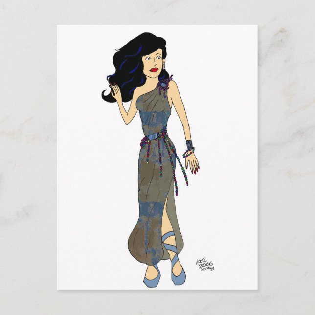 Postal Kate elegante (Anverso)