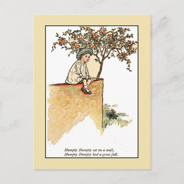 Postal Kate Greenaway: Humpty Dumpty (Anverso)