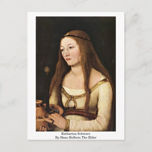 Postal Katharina Schwarz Por Hans Holbein The Elder (Anverso)