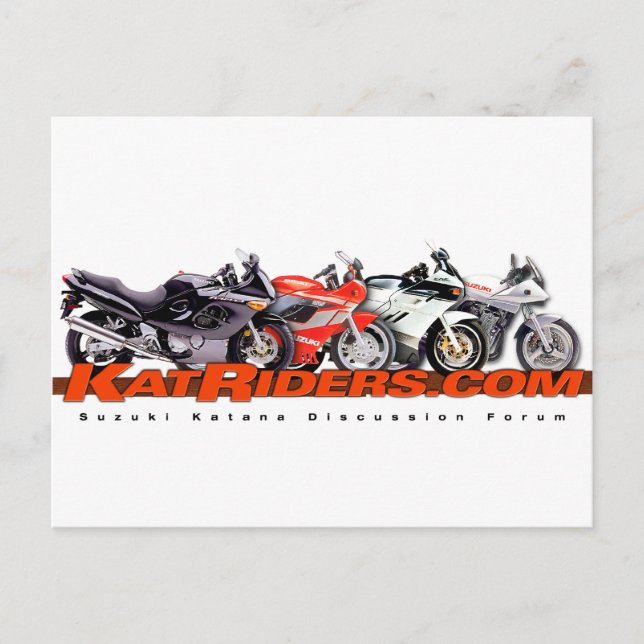 Postal Katriders.com Camisetas con logotipo rojo (Anverso)
