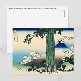 Postal Katsushika Hokusai - Paso de Mishima en la provinc