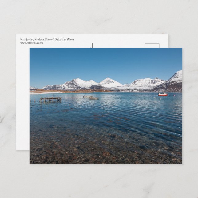 Postal Kattfjorden Noruega (Anverso / Reverso)