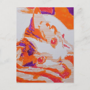 Postal Katze de arte pop
