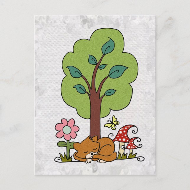 Postal Katze sin término Baum (Anverso)