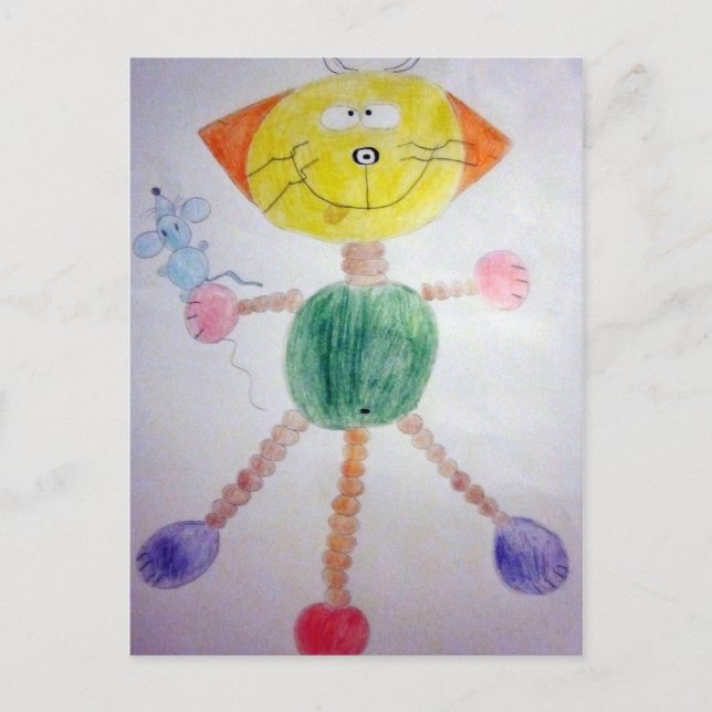 Postal Katze und Maus (Anverso)