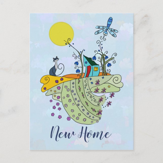 Postal Katzenhaus New Home (Anverso)