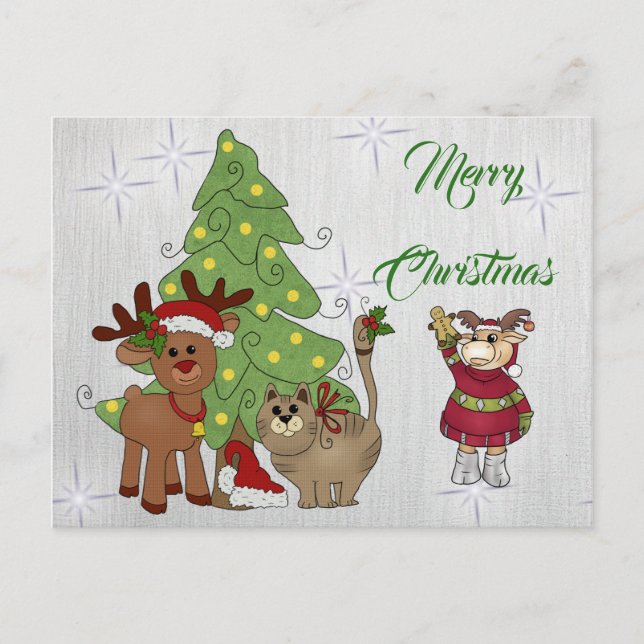 Postal Katzenweihnachten (Anverso)