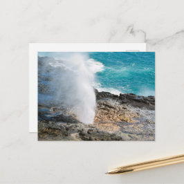 Postal Kauai Aqua Ocean Spouting Horn Poipu 