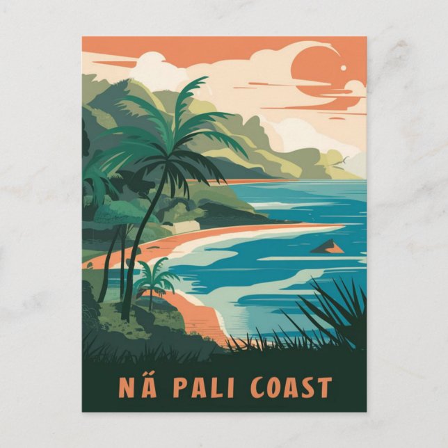 Postal Kauai, costa de Na Pali, Hawaii (Anverso)