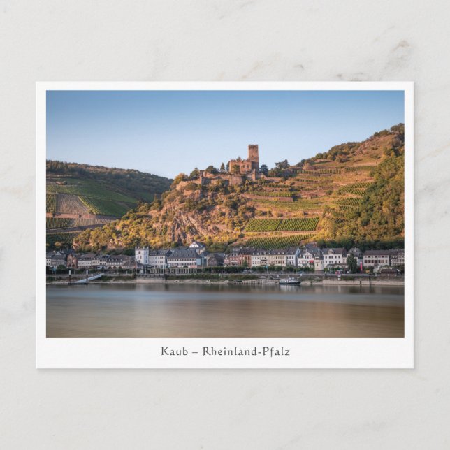 Postal Kaub am Rhein - Alemania (Anverso)