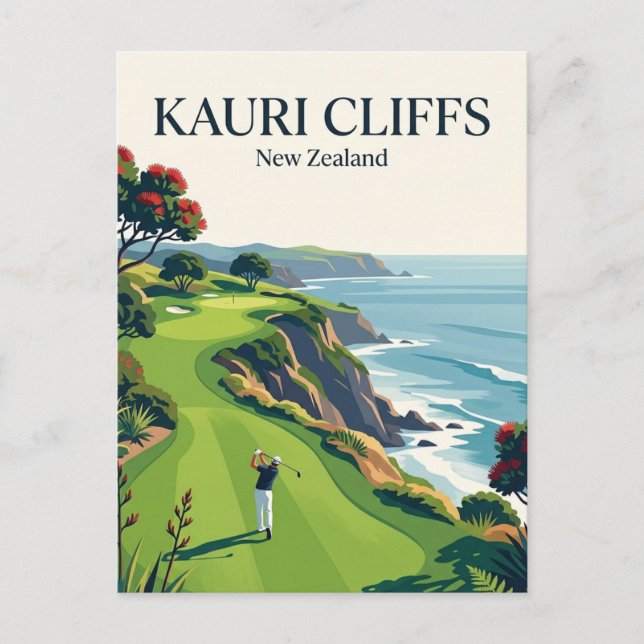 Postal Kauri Cliffs Nueva Zelanda (Anverso)