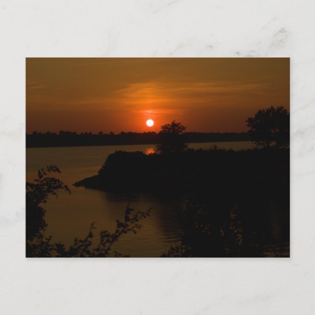 Postal Kaw Lake Sunset (Anverso)