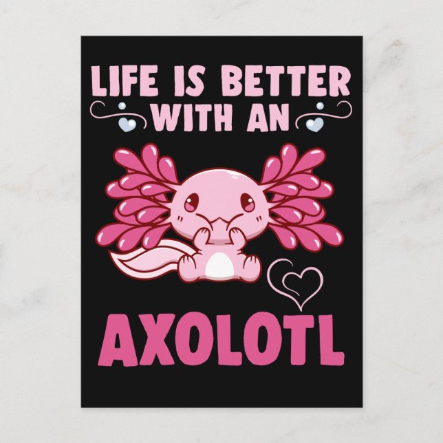 Postal Kawaii Axolotl Amphibian Lover (Anverso)