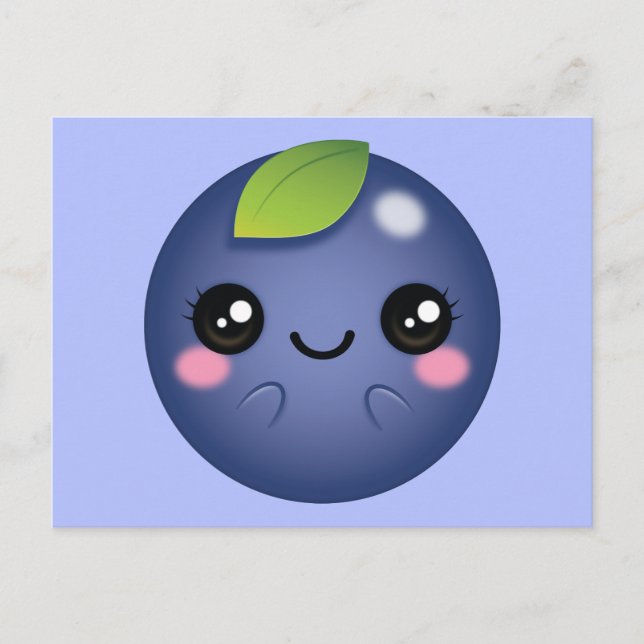 Postal Kawaii Blueberry (Anverso)