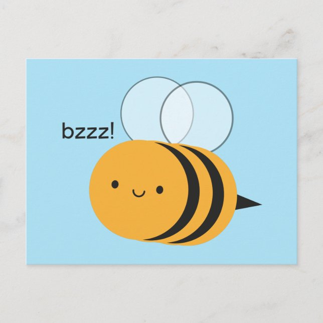 Postal Kawaii Buzzy Bumble Bee (Anverso)