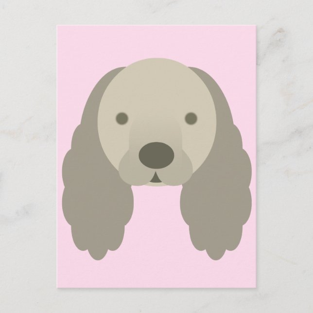 POSTAL KAWAII COCKER SPANIEL DOGGIE PERRO MUY DULCE (Anverso)