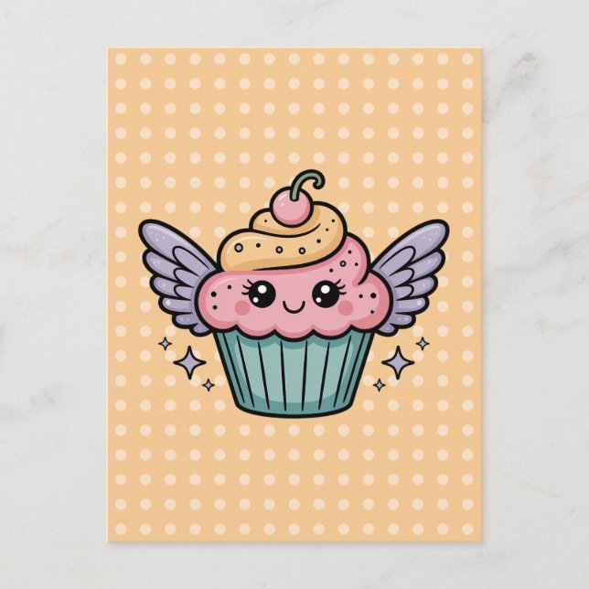 Postal Kawaii Cupcake (Anverso)