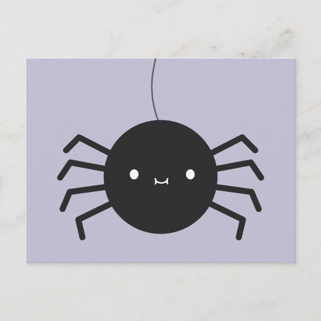 Postal Kawaii Halloween Spider (Anverso)