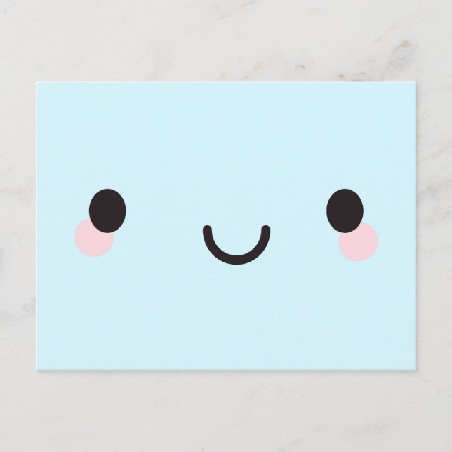 Postal Kawaii Happy Face (Anverso)