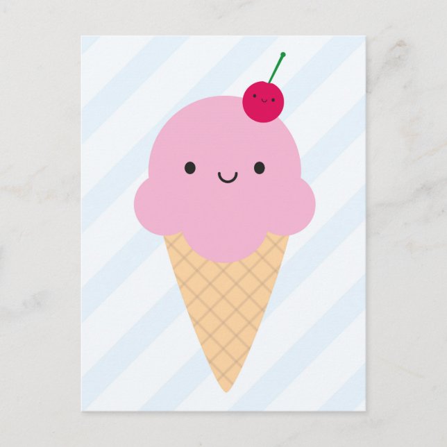Postal Kawaii Ice Cream Cone (Anverso)