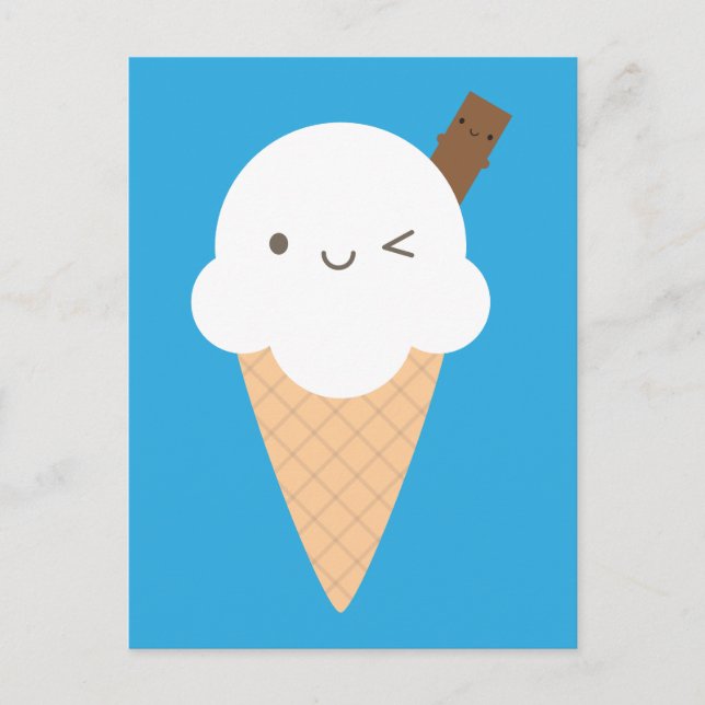 Postal Kawaii Ice Cream Cone (Anverso)