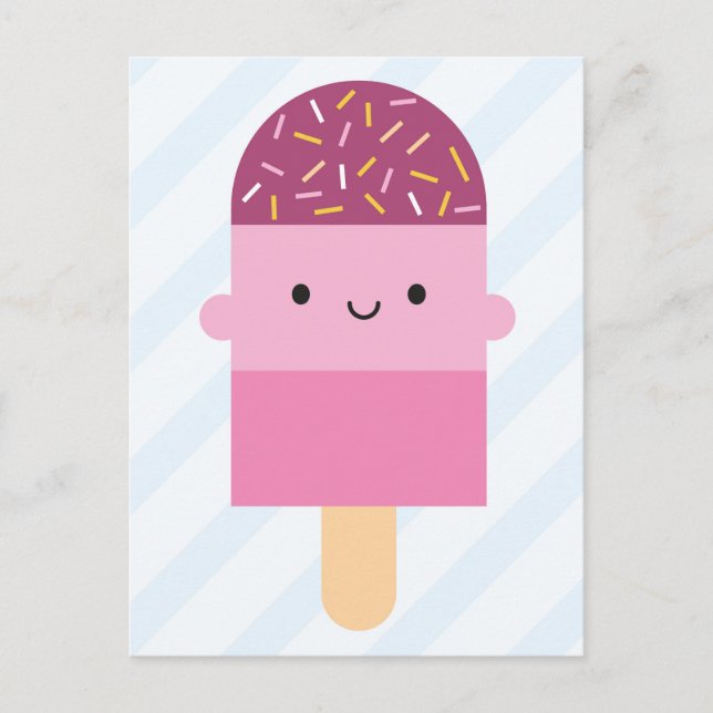 Postal Kawaii Ice Lolly / Popsicle (Anverso)